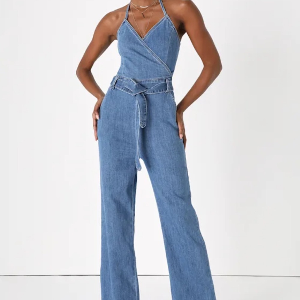 Lulu's Light Blue Denim Overalls